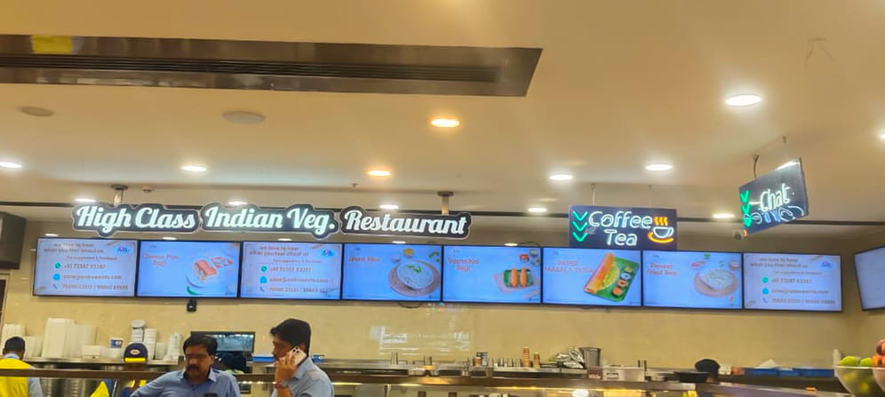 Digital Signage Display screens for Restaurant in Chennai